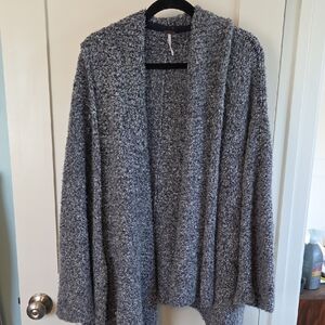Free People Heathered Gray Cardigan